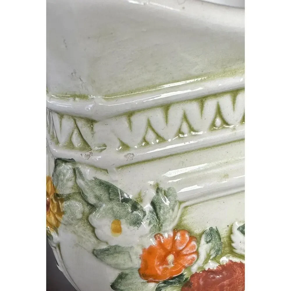 Lefton Fruit Fantasia Pitcher and‎ Bowl Rare Vintage Set, Fruit & Flowers 6726